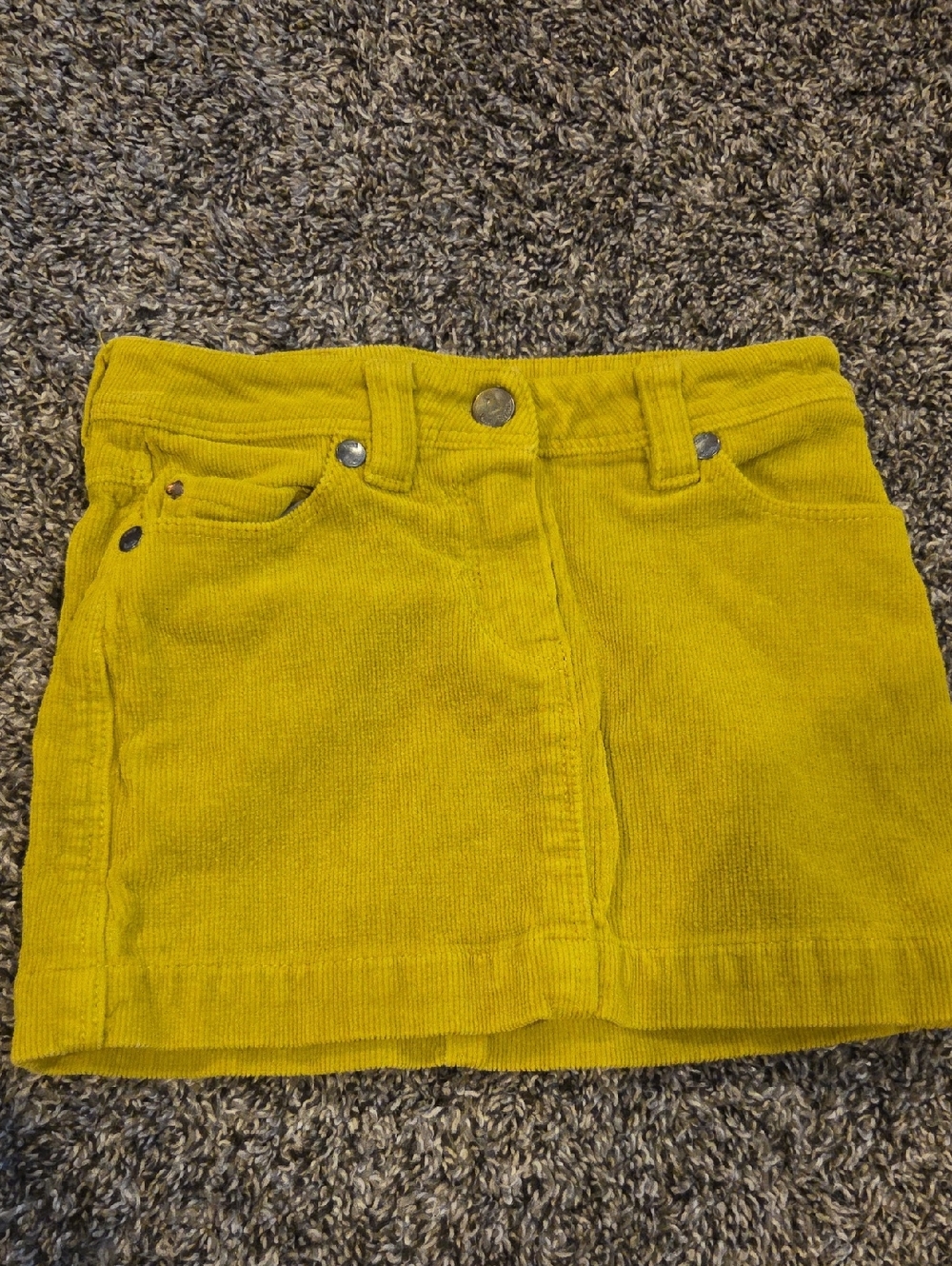 Paul Smith Girls' Mustard Yellow Corduroy Mini Skirt